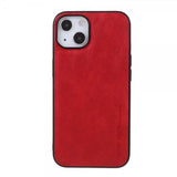 X-Level iPhone 14 Cover Lædertekstur Rød