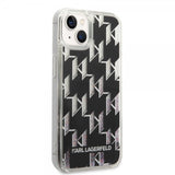 Karl Lagerfeld iPhone 14 Cover Liquid Glitter Monogram Sort