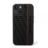 AMG iPhone 14 Cover Liquid Silicone Carbon Pattern Sort