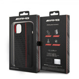 AMG iPhone 14 Cover Liquid Silicone Carbon Pattern Sort