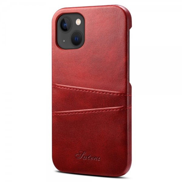 iPhone 14 Cover med to Kortlommer Rød