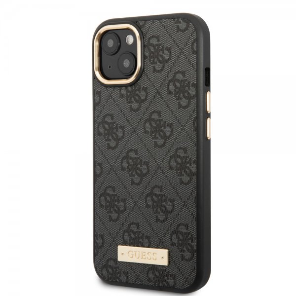 Guess iPhone 14 Cover Metal Plate Logo MagSafe Sort