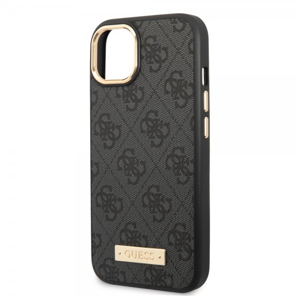Guess iPhone 14 Cover Metal Plate Logo MagSafe Sort
