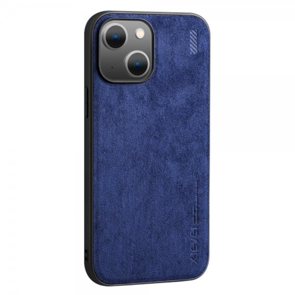 X-Level iPhone 14 Cover Lædertekstur Blå