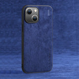 X-Level iPhone 14 Cover Lædertekstur Blå