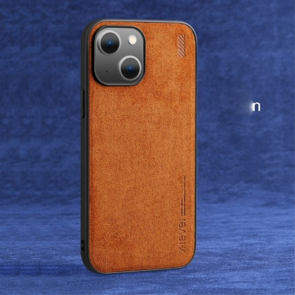 X-Level iPhone 14 Cover Lædertekstur Brun