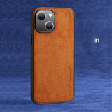 X-Level iPhone 14 Cover Lædertekstur Brun