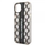 Karl Lagerfeld iPhone 14 Cover Monogram Vertical Stripe Sort