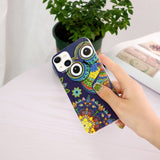 iPhone 14 Cover Motiv Farverig Ugle