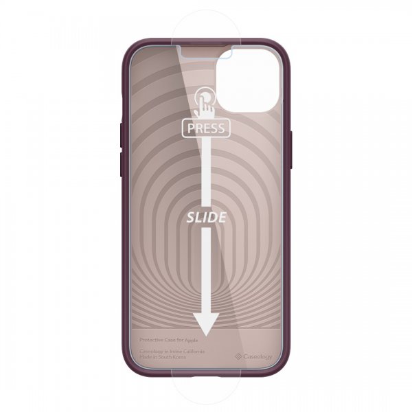 Caseology iPhone 14 Cover med Skærmbeskyttelse Nano Pop 360 Burgundy Bean