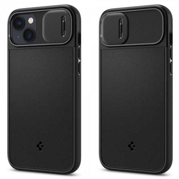 Spigen iPhone 14 Cover Optik Armor MagFit Sort