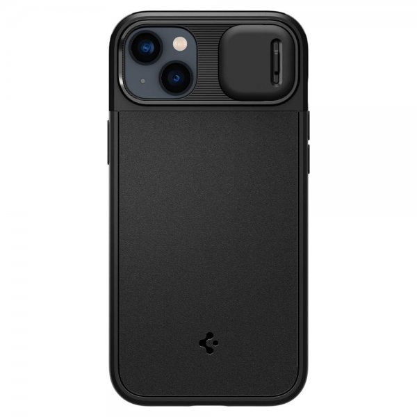 Spigen iPhone 14 Cover Optik Armor MagFit Sort