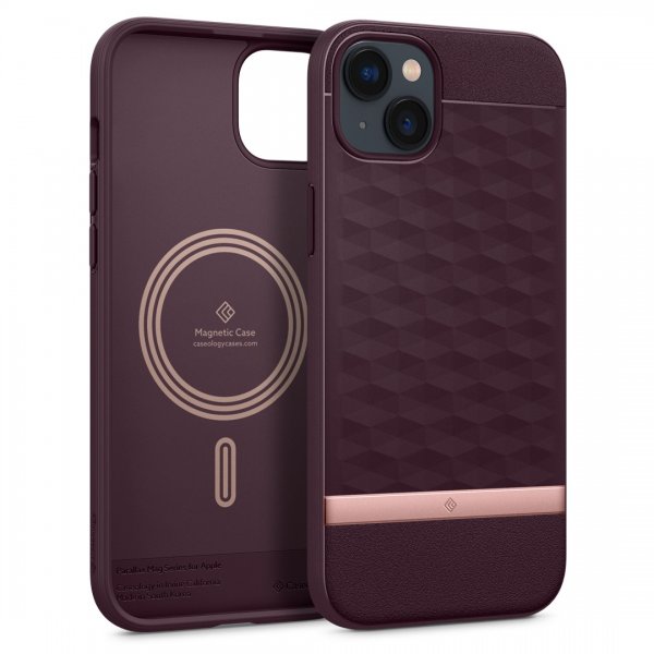 Caseology iPhone 14 Cover Parallax Mag Burgundy Bean