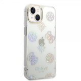 Guess iPhone 14 Cover Peony Glitter Hvid