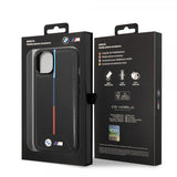 BMW iPhone 14 Cover Quilted Sort