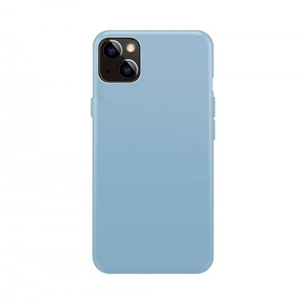 Xqisit iPhone 14 Cover Silicone Case Lyseblå