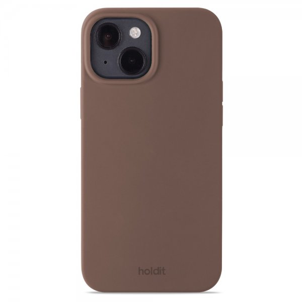 holdit iPhone 14 Cover Silikone Dark Brown
