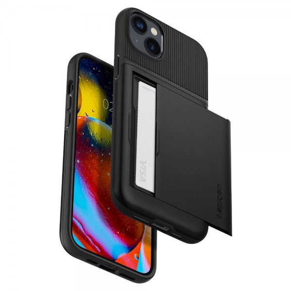 Spigen iPhone 14 Cover Slim Armor CS Sort
