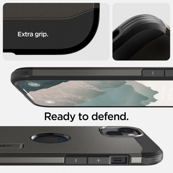 Spigen iPhone 14 Cover Tough Armor MagFit Gunmetal