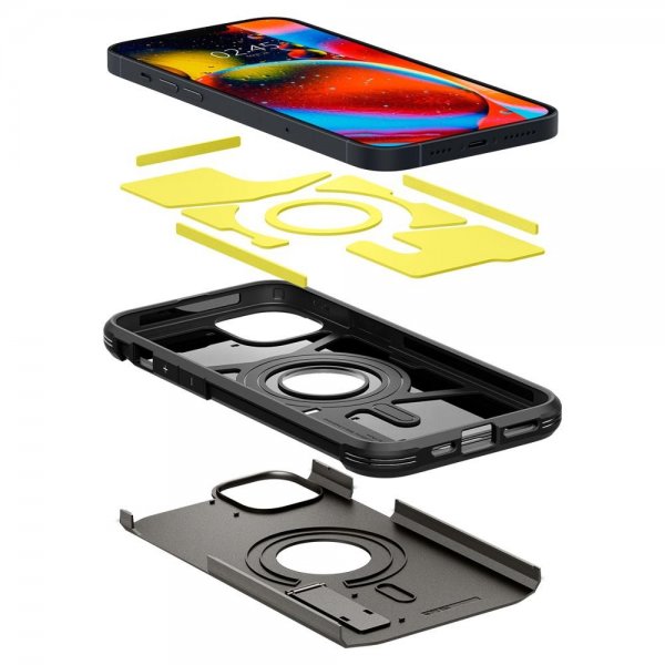 Spigen iPhone 14 Cover Tough Armor MagFit Gunmetal