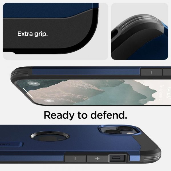 Spigen iPhone 14 Cover Tough Armor MagFit Navy Blue