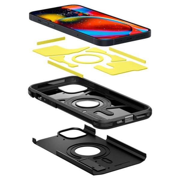 Spigen iPhone 14 Cover Tough Armor MagFit Sort