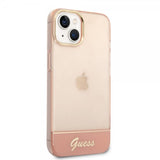 Guess iPhone 14 Cover Gennemsigtig Rosa