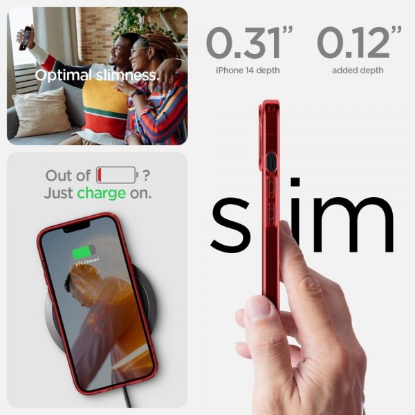 Spigen iPhone 14 Cover Ultra Hybrid Red Crystal
