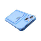 iPhone 14 Cover Kortholder Stødsikkert Blå