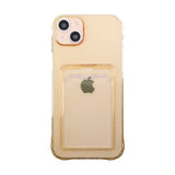 iPhone 14 Cover Kortholder Stødsikkert Gul