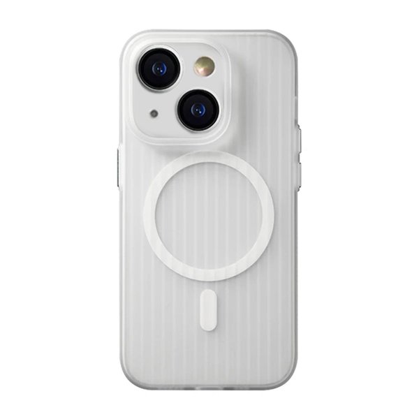 iPhone 13/iPhone 14 Cover Bølget MagSafe Hvid