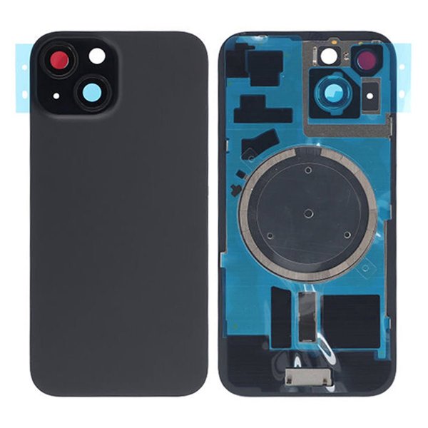 iPhone 15 Bagsideglas med MagSafe Magnet - Sort