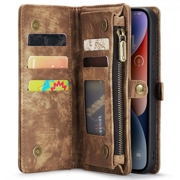 CaseMe iPhone 15 Cover 008 Series Aftageligt Cover Brun