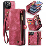CaseMe iPhone 15 Etui 008 Series Aftagelig Cover Rød