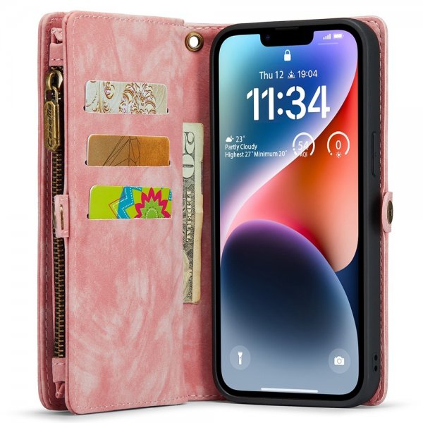 CaseMe iPhone 15 Cover 008 Series Aftageligt Cover Rosa