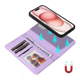Betopnice iPhone 15 Cover med Aftageligt Cover 005 Lilla