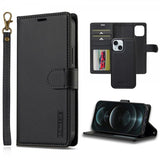 Lc.Imeeke iPhone 15 Cover med Aftageligt Cover L2 Series MagSafe Sort