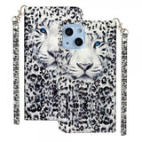 iPhone 15 Cover Motiv Hvid Tiger