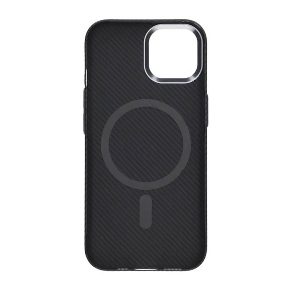 iPhone 15 Cover Kulfiber MagSafe Sort