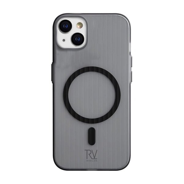 Rvelon iPhone 15 Cover Riflet MagSafe Grå