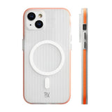 Rvelon iPhone 15 Cover Bølget MagSafe Orange