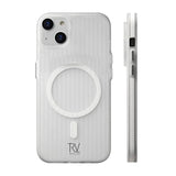 Rvelon iPhone 15 Cover Bølget MagSafe Hvid