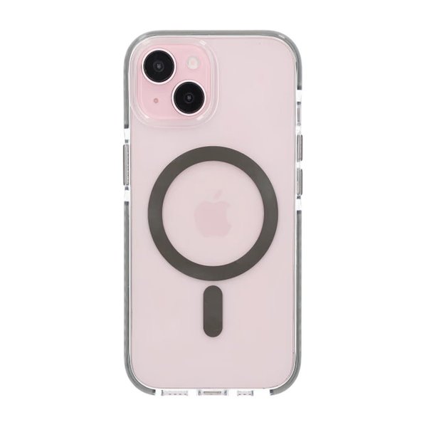 iPhone 15 Cover Stødsikkert MagSafe Grå