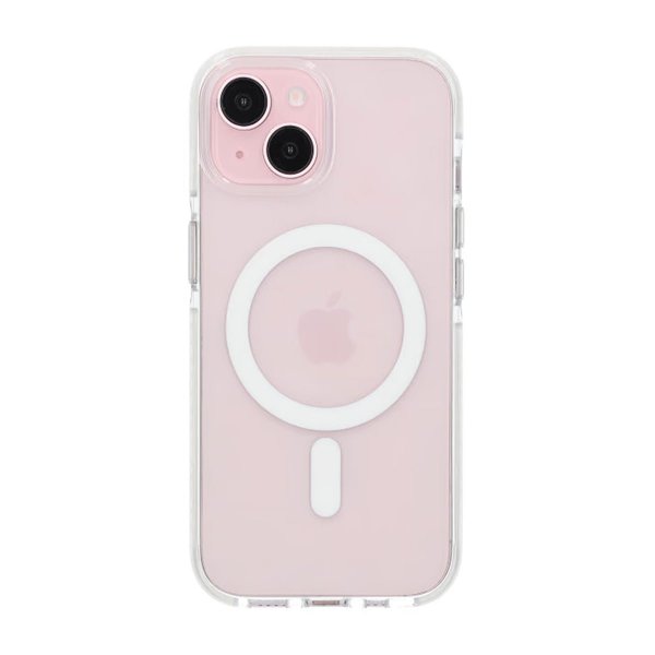 iPhone 15 Cover Stødsikkert MagSafe Hvid