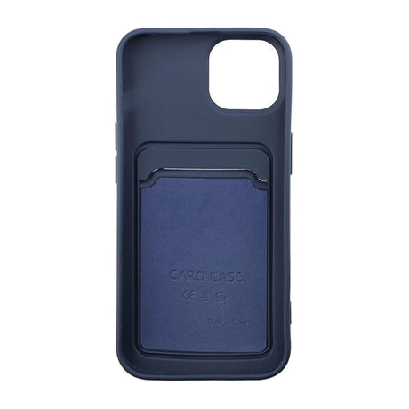 iPhone 15 Cover Silikone Kortholder Blå