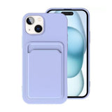iPhone 15 Cover Kortholder Lilla