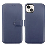 Rvelon iPhone 15 Cover Ægte Læder Blå
