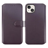 Rvelon iPhone 15 Cover Ægte Læder Lilla