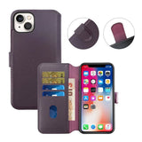 Rvelon iPhone 15 Cover Ægte Læder Lilla