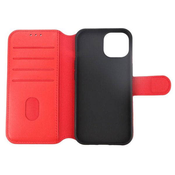 Rvelon iPhone 15 Cover Ægte Læder Rød
